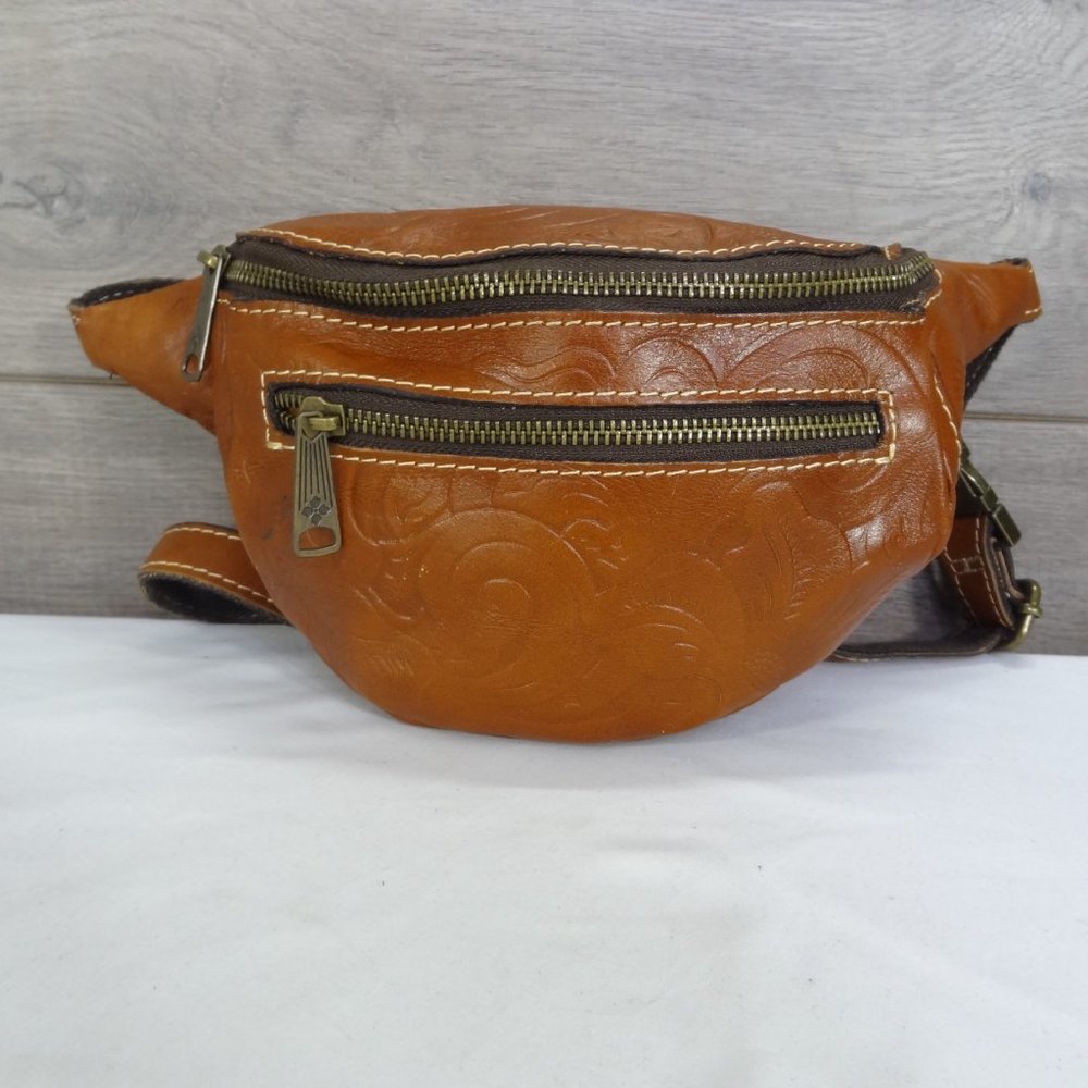 Patricia Nash Leather Fanny Pack Cologne Bag Waist Bag Purse Travel Bag